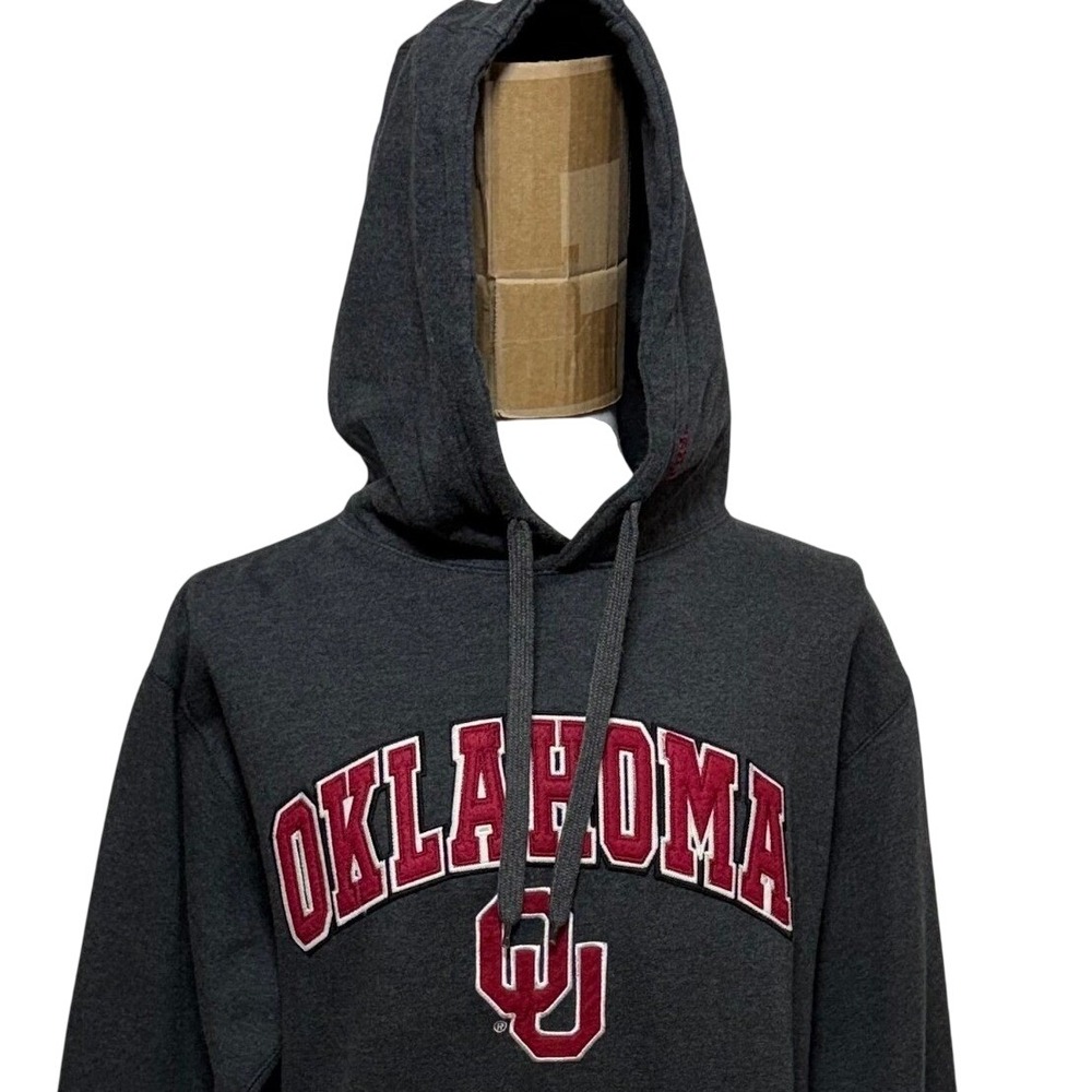 Oklahoma Sooners Hoodie Mens XL Gray Colosseum OU Pullover Sweatshirt NCAA Fan